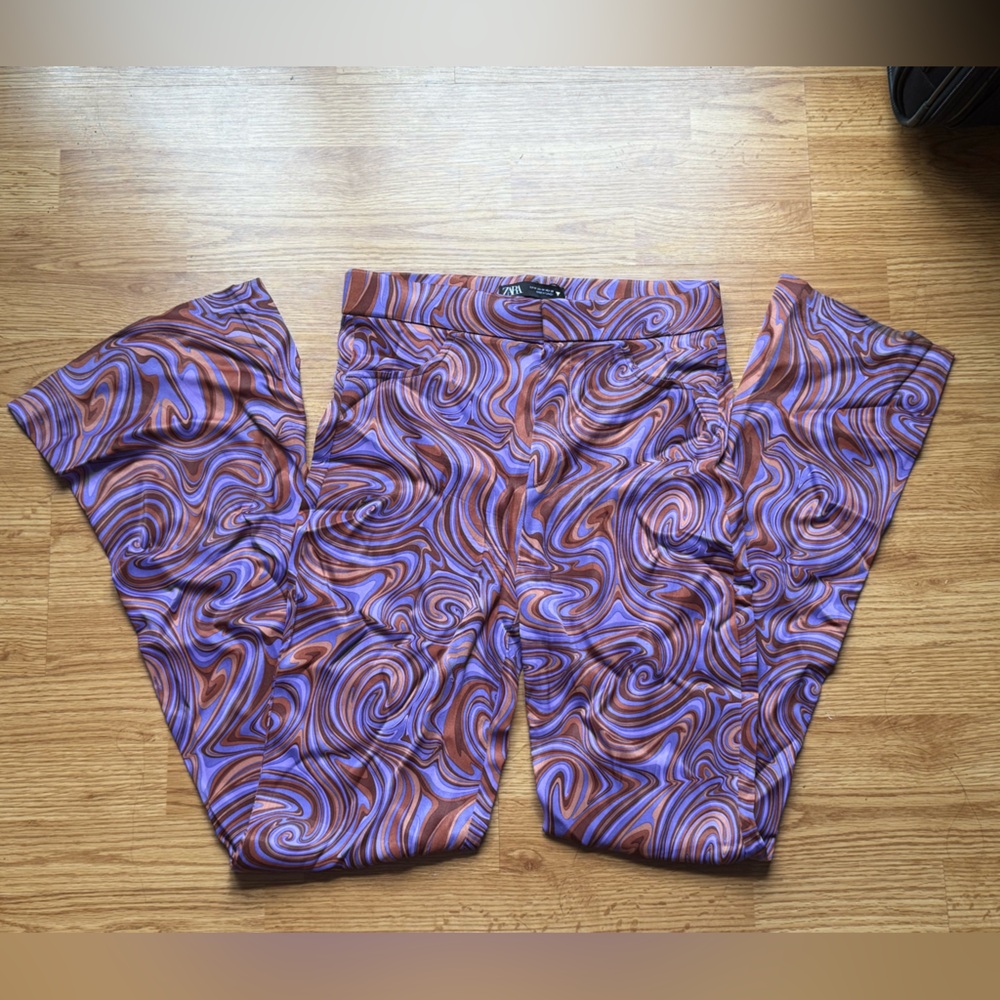 NEW Zara purple retro pants